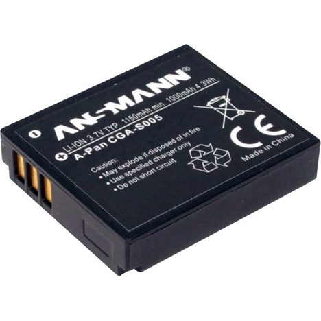 Ansmann CGA-S005/BP-DC4 laddningsbart ersättningsbatteri för Leica C-LUX 1, D-LUX 2/3/4